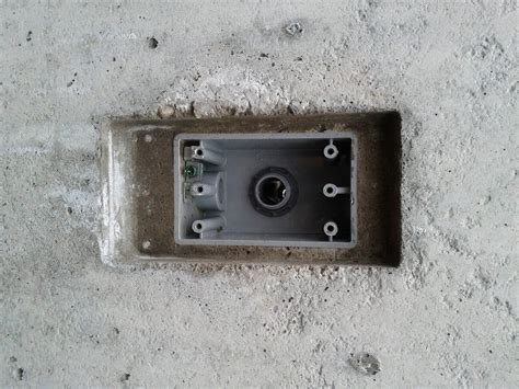 cast in place concrete electrical box|connecting electrical to concrete wall.